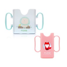 플렉사 우듀우듀홀더 + 미니팩 홀더 세트 케이스, 1개, 플렉사 우유두유홀더(민트라이언)+미니팩홀더(핑크)