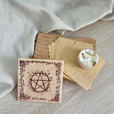 鎖心蠟燭 情人節必備 注入愛情靈氣 魔法許願蠟燭 增加魅力 吸引愛情, 1個, 【加購】許願紙（12入/7.6cm）