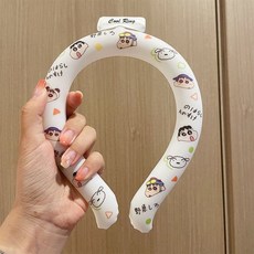 兔子圖案冰涼脖頸圈 可愛印花 兒童款【3-12歲], 1個, 小新新,兒童款【3-12歲】