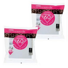 하리오 커피필터 여과지 VCF-03-100W, 100개입, 2개