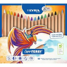 라이라 슈퍼 퍼비 삼각 색연필 18색