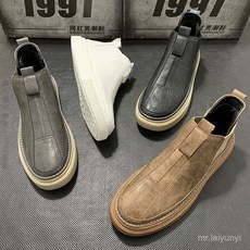 限時購 秋冬新款高幫平底休閒男鞋韓版馬丁靴精神小夥網紅衕款潮男鞋韓係日係風格男款潮鞋新款輕便防滑鞋FOEH
