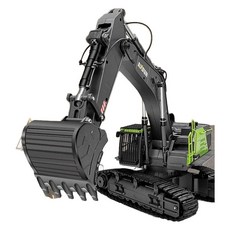 huina 1 14 rc 1593 22채널 굴삭기 포크레인 합금 카 무선 시뮬레이션, 2조전지, A. 593스크류 굴착기 3in1 공 머리 나무