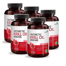 퓨쳐바이오틱스 남극 크릴오일 2000mg 오메가3 소프트젤 Futurebiotics Antarctic Krill Oil, 120정, 5개