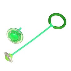 兒童閃光跳跳球 單腳跳 運動閃光跳 跳跳圈 跳跳環 小孩單腿甩腳球, 綠色, 1個