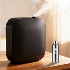 비엘디 자동디퓨저 자동분사방향제 사무실디퓨저, 블랙+100ml 에센셜 오일, 1세트