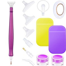 보석펜 다이아몬드 볼펜 12pcs 페인팅 접착제 클레이 5d 페인팅 액세서리 드릴링 머드 포인트 드릴 세트 diy 네일 아트 공예 도구, 포인트 드릴 펜 세트2