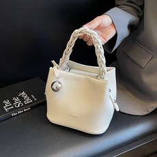 ANYOU 여성 토트백 고급 크로스백 미니 캐주얼 꽈배기 버킷백 핸드백