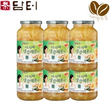 담터 액상차 아가베 생강 레몬차 1kg, 1개입, 6개