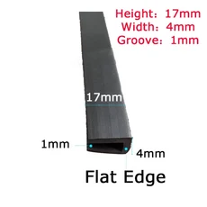 1/2/3/5m U 자형 고무 스트립 가드 플레이트 기계식 실란트 유리 금속 목재 패널 용 가장자리 씰링, 02 1 meter, 11 18