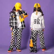 臺灣熱銷 兒童架子鼓演出服潮男童街舞套裝嘻哈帥氣女童潮流hiphop走秀錶演