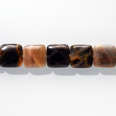 【杰鴻】太陽石凸面正方形寶石珠，DIY手工材料，多尺寸可選，手工藝品配件, 1個, 16mm