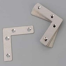 물결샵 10P 다목적 ㄱ형 평철 가구 공구 고정 용품 꺽쇠 부속 경첩 철물 DIY, 40x40mm, 1개
