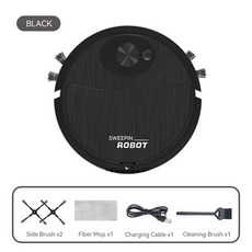 진공 청소기 USB 충전 청소 로봇 카펫 머리 걸레 스마트 애완 동물 기계 흡입 하드 바닥 기기, Black, 2) Black