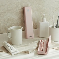 한샘 휴대용 칫솔살균기 UV C LED 건전지형, HAF-HS500PK, 핑크