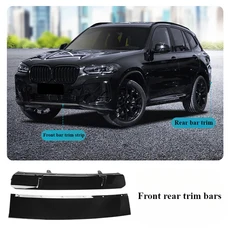 BMW X3 전면 립 가드 플레이트 및 범퍼 서라운드 수정된 외부 트림 블랙닝 키트에 적합, 01 Front rear bars