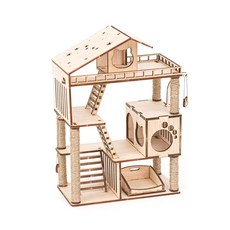 Real Brick DIY 迷你模型製作 莎拉的貓跳台, 1個