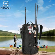 BIKASU 대용량 다용도 낚시 가방 대형 아웃도어 낚시배낭 수납 짬낚시가방 캠핑 보조가방 바다낚시구가방
