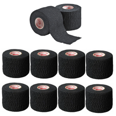 뮬러 티어라이트 엘라스틱 스포츠 테이프 볼링 중약지 리프팅 압박붕대, 6개, 블랙