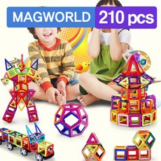 맥월드 자석블럭 210피스 맥포머스 호환, 1세트