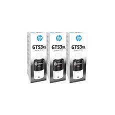 HP惠普 原廠GT53XL黑色高容量填充墨水135ML (Smart Tank專用) 列印清晰 專業品質, 3個, 黑色