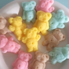 곰돌이시리얼 9구몰드 베어데코 시리얼몰드 디저트캔들몰드 미니쿠키몰드, 반투명