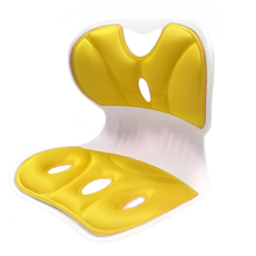 Mirsh 인체공학 바른자세 등받이 자세교정의자, 옐로우