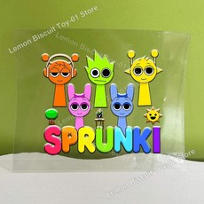 스프렁키스 전사 스티커 만화 비닐 크리스탈 라벨 양각 데칼 자가 접착 방수 컵 병 선물용, 1개, 19. JZHZ274