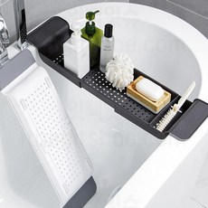 욕조 거치대 욕실트레이, 다크그레이