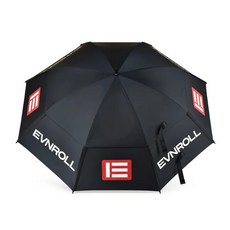 立航高爾夫EVNROLL Tour Vent Umbrella 大把雙層 抗UV 防風，高爾夫球傘，黑色/銀白色可選, 黑色, 1個