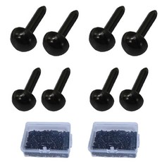 아기코끼리 인형 만들기 콩알 눈 5mm x 100p 6mm x 100p, 1개, 블랙