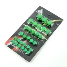 30Pcs 오토바이 나사 장식 커버 도금 모자 자동차 전동 스쿠터 전기 컬러 너트 액세서리, 01 녹색