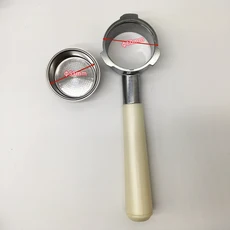 바텀리스 필터 거치대 에스프레소 커피 메이커 부품용 60mm 15-20bar, 02 Pearl plastic