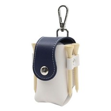 골프파우치 볼파우치 케이스 가방 휴대용 라운딩 볼주머니, 화이트 + 블루 Tee 제외