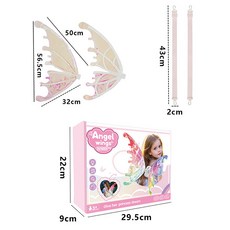 跨境恐龍電動翅膀蝴蝶羽翼兒童發光背飾玩具僊女男孩玩具, 蝴蝶翅膀彩燈【英文包裝】, 1個