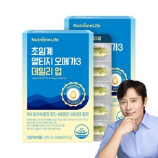 뉴트리원 초임계알티지오메가3 데일리 업 비타민D 비타민E 함유 혈행건강 초임계 rTG 오메가3, 2개, 30정