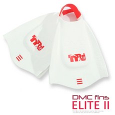 DMC 숏핀 엘리트2 재팬 오리발 실내 수영장용 일본 리미티드컬러 DMC-01, 화이트R