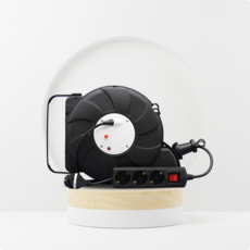 러그박스 카센터/공장 벽에 부착형 오토릴 15M+2M 블랙 1.0SQ, 1개, 15미터