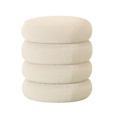 온더루프 부클레 패브릭 스툴, 1개, 아이보리