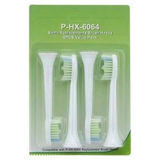 필립스 칫솔모 호환 소닉케어 전동 칫솔 교체 헤드 HX6150 HX6160 HX6201 HX6211 HX6221 HX6231 HX6232 HX6240 HX6250 HX6252 HX, HX6064, 4개
