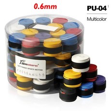 범용 코팅 미끄럼 방지 테니스 오버그립 배드민턴 그립 라켓 테이프 낚싯대 스웨트밴드 6mm 7mm 60 로트, 0 6mm 04 Colorful