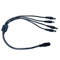 DC 전원 분배기 플러그 카메라 LED 전선 모뎀용 CCTV 5MMX2 1MM 어댑터 보안 라우터, 02 1 Female 4 male, 1개, 1 Female 4 male