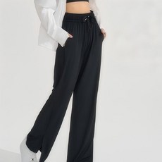 SnW 여성 아이스 실크 루즈핏 스포츠 긴바지