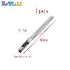 펀처 할로우 세트 25 공예 벨트 펀치 펀치 구멍 가죽 도구 사이즈 의류 1.0mm-25mm 픽 캔버스용, 5.0mm, 1개