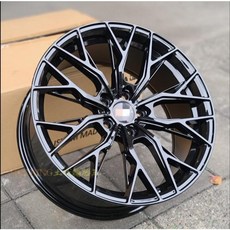 土城輪胎王 19吋鋁圈 亮黑 5/108 5/112 5/120 5/114.3 樹枝狀 CRV, 1個