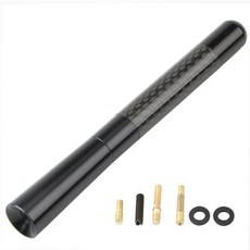 자동차 짧은 라디오 안테나 카본 파이버 블랙 지붕 금속 수신, 1. Black 12cm