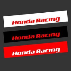 Honda Racing 前擋貼 車貼紙 白底反光紅字 135x20公分, 1個, 白底+反光紅字135X20