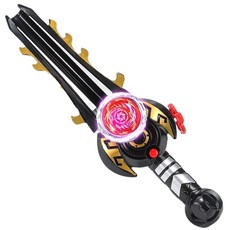 YZMY 劍神戰陀 兒童對戰發光合金玩具, 黑色 1發射劍 1合金發光陀螺, 1個