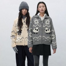 [제너럴아이디어 WOMAN] 울 블랜드 코위찬 니트 점퍼 [3COL] / WBE4L07535