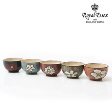 로얄에식스 고춘 핸드페인팅 소담 공기 5P, 혼합색상, 1세트